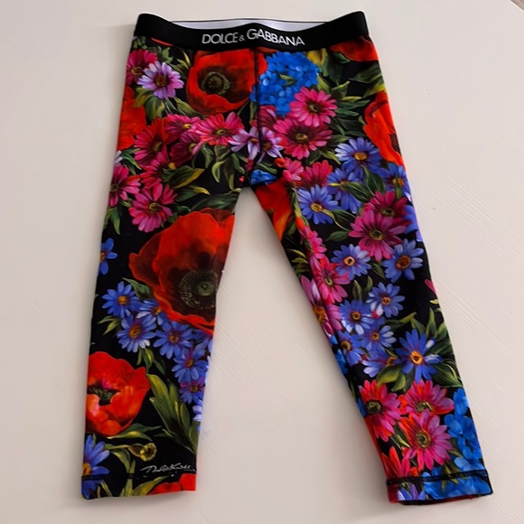 hot sale Dolce & Gabbana floral printed leggings size 18-24 mos